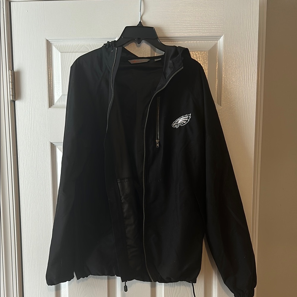 Black Lightweight Philadelphia Eagles Athletic Jacket